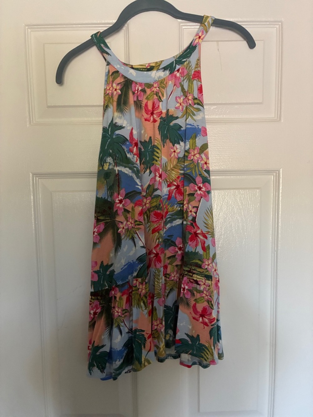 Cable & Gauge Floral Tank Top - Pink, Green & Yellow